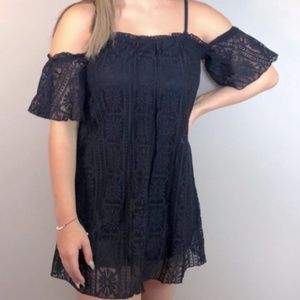 NEW Love Fire Navy Blue Lace Dress